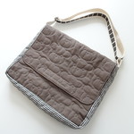 R様専用　くまステッチブラウン＆ブラックヒッコリーの通園バッグ