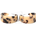 ERG-808-G【2個入り】セルロイドラウンドピアス  ,Round Celluloid Earring Post
