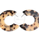 ERG-810-G【2個入り】セルロイドラウンドピアス  ,Round Celluloid Earring Post
