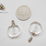 香水 ペンダント　ネックレス/アロマ ペンダント ネックレス/ガラス容器 香水瓶 0.1cc デコ 素材 丸（円）型 ２個セット ko-mar 