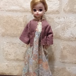 リカちゃん服  送料無料 ビジュージャケット スモーキーピンク