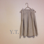 houndstooth check リネンガウチョパンツ