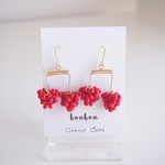 pomegranate ピアス/イヤリング（red）