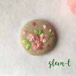 桜🌸刺繍ブローチ(ヘアゴム可)