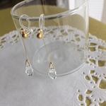 [再販♪]揺れる雫スワロフスキー ノンホールピアス