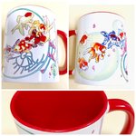 追尾金魚のマグカップ