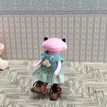 フォーチュンのお洋服♪ふりふりワンピ♪スモーキーなライトブルー