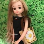 新作 目玉焼きトースト柄ミニトート リカちゃんサイズ ミニチュアフードつき  