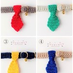 ☆コットンネクタイ☆　4色　コットン首輪　★小型犬＆猫の首輪★