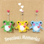 受注再販✨あみぐるみキーホルダー🔹まんまるカエルちゃん🐸