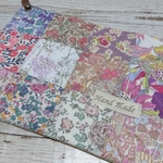 【sale】リバティ＊１２パッチ＊ミニマット＊ピンク＆パープル