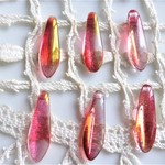 ダガー　桜貝　チェコビーズ　6個