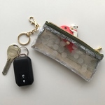 限定★シンプルキーポーチ★ PVC★鍵★透明★クリア★コンパクト★ クリアポーチ★
