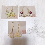 ＊送料無料！かすみ草ピアス＊