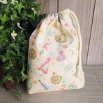 巾着袋(24cm×18cm)＊給食袋＊入園入学/通園通学【160-A】