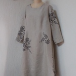 リネン　Aラインワンピース👗