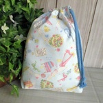 巾着袋(24cm×18cm)＊給食袋＊入園入学/通園通学【161-A】