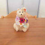 《サプライズ再販②》【たっぷりお花】しろくま貯金箱用着せ替え お花の首飾りセット