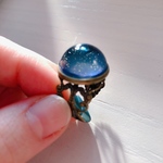 🌕 antique MOOD RING .