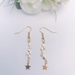 カットガラスが輝くシンプル流れ星ののピアス/イヤリング♡
