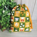 巾着袋(24cm×18cm)＊給食袋＊入園入学/通園通学【167-A】
