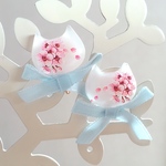桜舞う。。。白猫のイヤリング