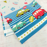 40×60ｃｍランチョンマット（087）車柄　机サイズ　グレー×ブルー