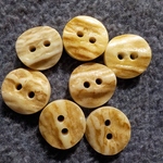 ７個set　シカ((鹿)の角のボタン　14ｍｍサイズ　黄茶set