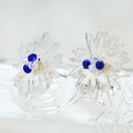 氷色ダリアのピアス＆イヤリング