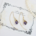 gold flower drop/purple