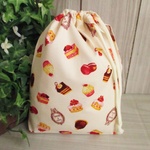 巾着袋(24cm×18cm)＊給食袋＊入園入学/通園通学【171-A】