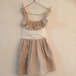 綿麻 エプロンワンピース