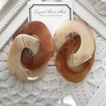限定SALE♡大ぶり♡アクリルチェーンピアス【ブラウン×ベージュ】