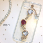 再販♡キラキラ綺麗♡*ラブリーハート ハンドホルダースマホケース Xperia/galaxy/AQUOS/HUAWEI/iPhone全機種対応