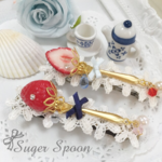 【受注制作】再6 Juicy! fresh strawberry hair accessory（L）