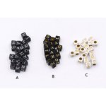 A1587_C   300個 高品質アクリルビーズ キューブ アルファベット付き 6×6mm ミックス  3X【100ヶ】