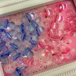 Babyshower☆おしゃぶりパーツ★ピンク&水色mix30個入り