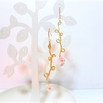 再・・・パステルピンクコットンパールイヤリング＆ピアス
