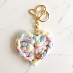 ハート ❤︎ キーホルダー  ゆめかわ グラデ  ズパゲッティ