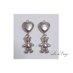 no.309 - heart(silver) ＊ bear ea/pi