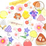 新『9月集めました★』【フレークシール】29-SE-