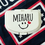送料無料❤名前入り　おしりふきのふた　にこちゃん　スマイル　星