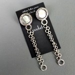 シルバーリングのロングピアス