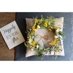  mimosa ring pillow:ミモザリースのリングピロー