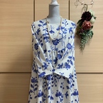 【再…販】北欧💠ギャザーワンピース〜花と鳥〜