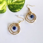 ラピスラズリとリングのピアス/イヤリング  