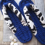 布ぞうり：rcoon-dogさまご予約品＊navy blue24.5cm/カモフラパンダ