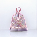 【再販】青空 ユニコーン パープル×ストライプ*☆巾着袋  体操服袋 上履き入れ シューズケース