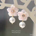 ♡New♡Cherry blossom shell pierce/earring 