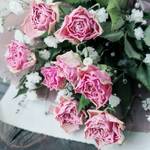 ミニバラとカスミソウのドライフラワー　ミニブーケ